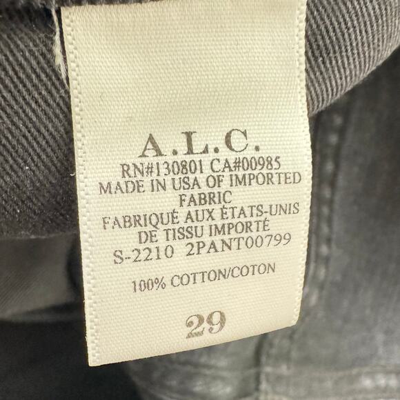 A.L.C. Hayden High Rise Seamed Wide Jeans Washed Black Cotton Womens Size 29 - Picture 10 of 10